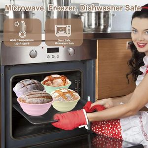 Silicone Bread Proofing Baskets <b>Set</b> of 4 Colors for Home <b>Baking</b> Fermentation Dough Rising Dishwasher Safe - Product Image 2
