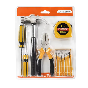 Ensemble d'outils ménagers personnalisé : tournevis, ruban adhésif, clé Allen, couteau utilitaire, pinces, mètre ruban, 7 pièces, étui double bulle S - Product Image 3