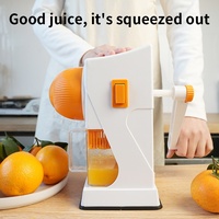 Nouvel Arrivage Presse-agrumes manuel en plastique portable sans fil pour usage domestique, pour jus d'orange et de citron, séparation rapide du jus pur des restes