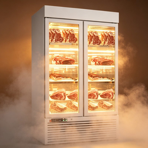 Congelador de carne de doble puerta con control digital de temperatura y diseño de enfriamiento ventilado para restaurante, carnicería y almacenamiento de carne. - Product Image 6