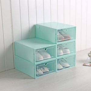 Caja de Zapatos Transparente Creativa de Plástico PP, Tipo Concha, a Prueba de Polvo - Product Image 6