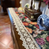 Nouvelle Collection : Chemin de Table et Nappe Jacquard Tissés – Style Rétro Américain pour la Maison et les Tables de Mariage