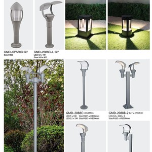 Lámpara de jardín LED GMD SP550C E27 de 800 mm de altura, de aleación de aluminio, para iluminación exterior de patios y caminos. - Product Image 1