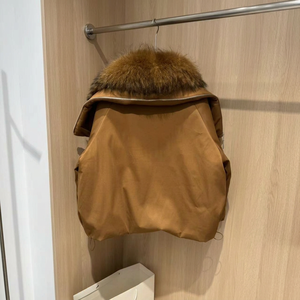 Chaqueta de Plumón Gruesa para <span class=keywords><strong>Mujer</strong></span>, Nueva Colección de Invierno, Cuello de Piel de Visón Natural Desmontable, Abrigo Cálido de Piel - Product Image 2