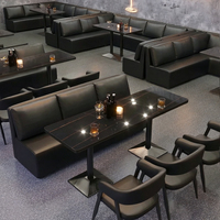 Meubles de restaurant de luxe, bars à vin commerciaux, tables de café, tables à manger avec chaises, canapé en cuir pour la restauration