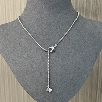 Pendentif en argent 925 noir en forme d'œuf avec collier goutte d'eau double face, accessoires de mode