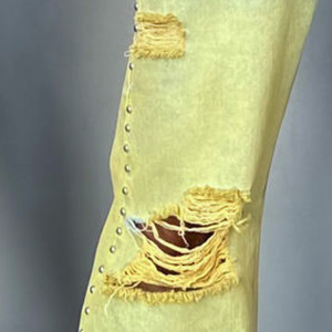 Jeans Y2K pour hommes, vintage, délavés à l'acide, amples, <span class=keywords><strong>en</strong></span> denim, avec strass, à jambes larges, effet usé, streetwear, jeans personnalisés - Product Image 4