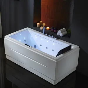 Vendita calda vasca idromassaggio SPA, vasca idromassaggio bagno acrilico moderno massaggio ad aria scolapiatti bagno turco con vasca idromassaggio 1.8m