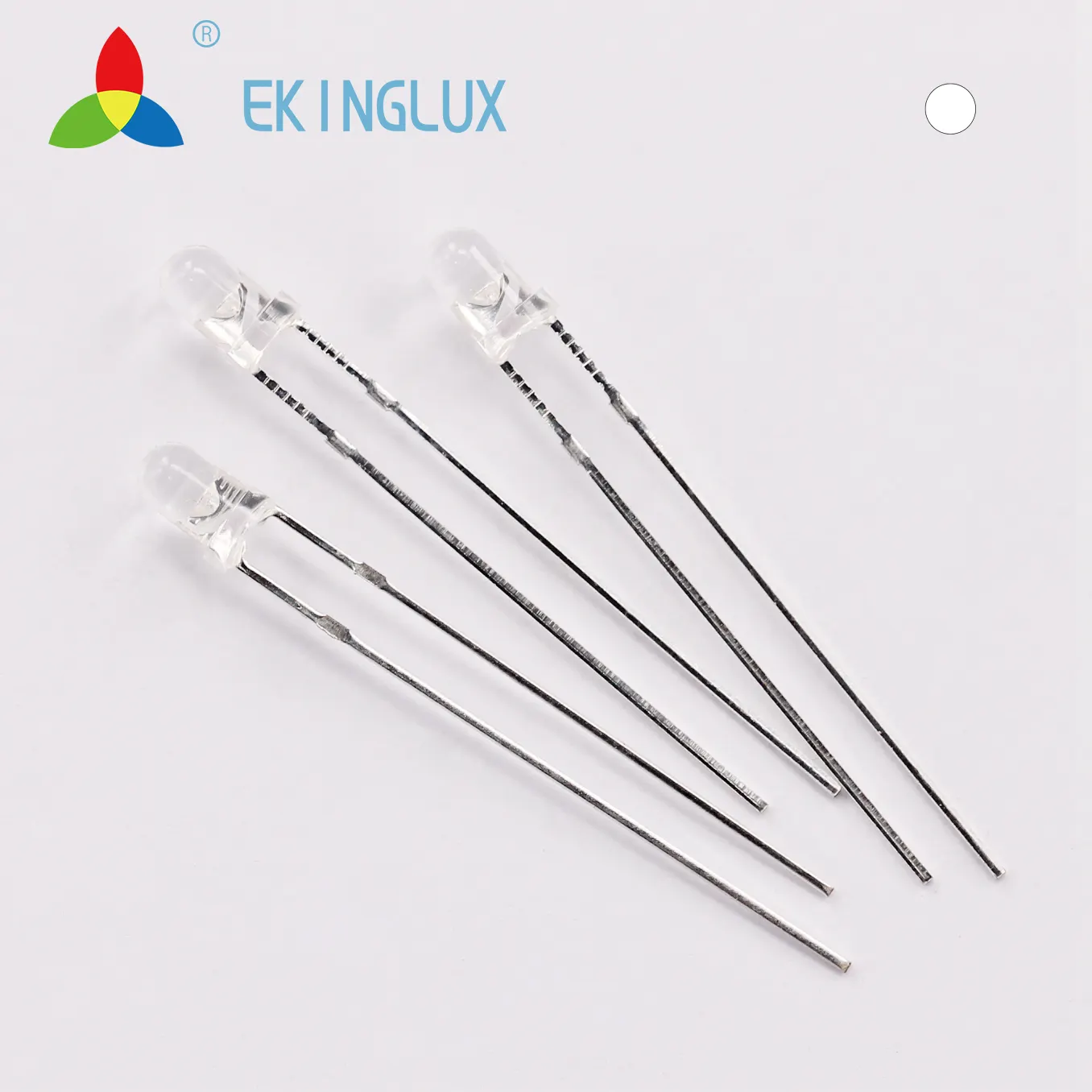 Ekinglux นำแผ่นข้อมูล3มิลลิเมตรนำ3มิลลิเมตรสีขาวนำหลอดไฟไดโอด3มิลลิเมตร