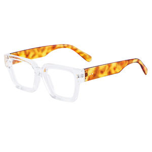 ZS-98170 Monturas de Gafas Cuadradas Transparentes de Marco Completo Unisex con Lentes de PC, Gafas Ópticas Modernas para Viajes con Protección Solar - Product Image 1