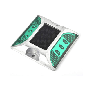 Marqueur de chaussée surélevé à LED jaune clignotant, solaire, pour signalisation routière, type œil de chat, produit d'avertissement - Product Image 1