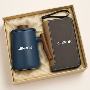Branded Ceramic Coffee <b>Cup</b> and Stylish Wallet Gift Pack, Customizable Company logo Christmas Presents - Product Image 5