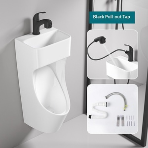 <span class=keywords><strong>Urinoir</strong></span> mural avec <span class=keywords><strong>lavabo</strong></span> pour hommes, modèle en céramique économe en eau - Product Image 6