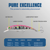 Appâts durs artificiels Wobblers pour basse truite Jerkbait Swimbait Pesca perche sandre brochet leurres de pêche méné en plastique 60mm 5.5g