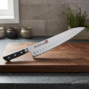 Non-Stick Wave Blade Chef <b>Knife</b> 21cm Japanese Surgical Steel Plastic Handle Ambidextrous Dishwasher <b>Safe</b> - Product Image 3