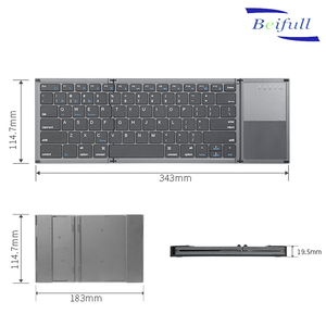 Chất Lượng Cao Gấp BT Bàn Phím Không Dây Cảm Ứng Pad Chuột Cho Máy Tính Xách Tay PC Di Động - Product Image 5