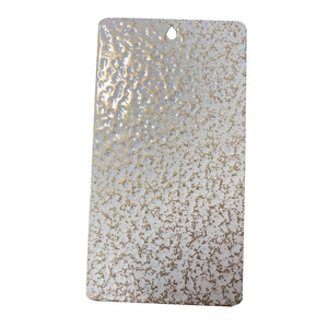 Revêtement en poudre effet martelé grand format en polyester pur, couleur argent antique/<span class=keywords><strong>blanc</strong></span> argenté, pour porte métallique - Product Image 4