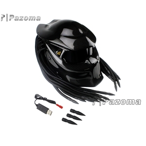 Máscara Facial Completa de Fibra de Carbono para Motocicleta, 100% Nueva, con Bolsa de Almacenamiento - Product Image 2