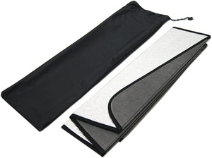 Pare-soleil de pare-brise de voiture 142*70cm, matériau épaissi amélioré, protection solaire haute performance pour vitre avant de voiture, bloque les rayons UV - Product Image 4