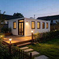 Maison modulaire préfabriquée de luxe de 20 pieds avec mobilier complet et salle de bain intégrée, personnalisable pour une vie de famille à long terme