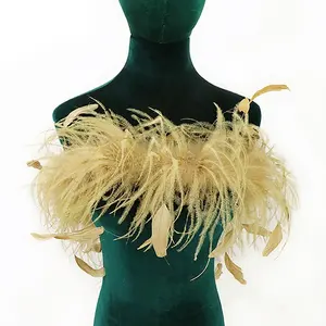 Dyed Blue White Pink 2ply <strong>Ostrich</strong> <strong>Feather</strong> <strong>Boa</strong> Chicken Rooster <strong>Feather</strong> 2M Length for Crafts Costumes Halloween Decorations - Product Image 1