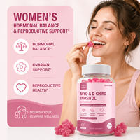 Gummies vitaminées véganes saveur grenade Myo D-Chiro Inositol pour femmes – Complément nutritionnel quotidien en vrac – Service ODM/OEM et marque privée
