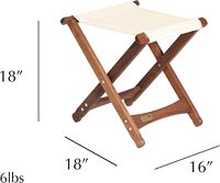 Tabouret pliant moderne Pangean en toile et bois pour assise extérieure portable et utilisation comme ottoman, couleur personnalisée, fabriqué en Chine