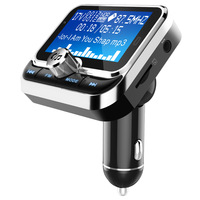 Lecteur MP3 de voiture BT Audio FM Transmetteur USB/TF Carte Lyric Sync Display,Multiple Languages BT Speakerphone Call