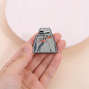 Broche de metal de níquel negro de la serie de pingüinos antárticos, insignia creativa de animal de dibujos animados, accesorios de ropa para cuello - Product Image 5