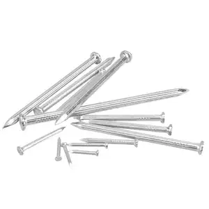 Fornecedores de estacas de cabeça plana redonda de aço galvanizado por imersão a quente para uso duplo, cimento resistente, 1.2 x 10 mm