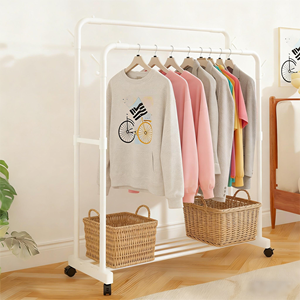 Porte-manteau sur pied américain en stock, support mural pour balcon, simple, à poteau simple ou double, grande capacité - Product Image 2