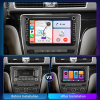 Autoradio sans fil CarPlay 8 pouces pour VW, Android Auto, navigation GPS, Bluetooth, écran tactile, unité centrale intégrée