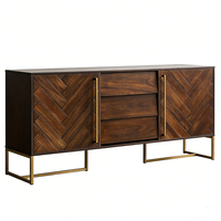 Meuble TV moderne à 2 portes avec pieds en métal, console multimédia pour salon, meuble de rangement, unité TV pour salon