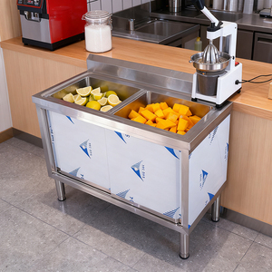 מפעל כיור נירוסטה ארון מטבח מסחרי ארונות אחסון עם כיור למסעדה וחיצונית - Product Image 4