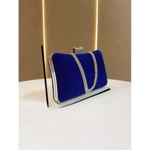 Bolso de Mano de Cristal con Forma de Lazo de Satén, Cadena para el Hombro, Bolsos Elegantes para Mujer, Bolso de Fiesta, Bolso de Mano para Eventos - Product Image 1