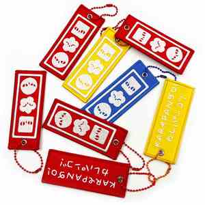 Factory Promotion Wholesale 2025 Popular Custom Logo Patch <b>Keyring</b> Fabric Polyester Embroidery Woven Keychain - Product Image 2