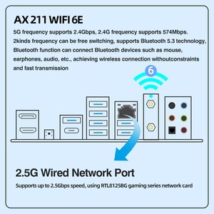 Erying z790 DDR5 chơi game Bo mạch chủ Wifi 6E 2.5Gbps lga1700 ATX argb hỗ trợ 14th/13th/12th Gen Intel <span class=keywords><strong>CPU</strong></span> bốn SATA M.2 Máy tính để bàn - Product Image 5