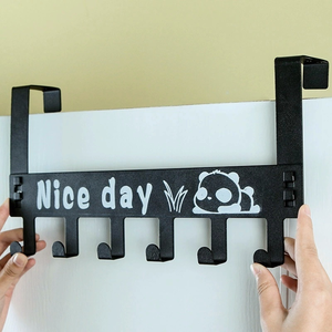 Appendiabiti a 6 ganci in acciaio al carbonio con Design a cartoni animati, appendiabiti a <span class=keywords><strong>parete</strong></span> senza danni per casa/ufficio - Product Image 1