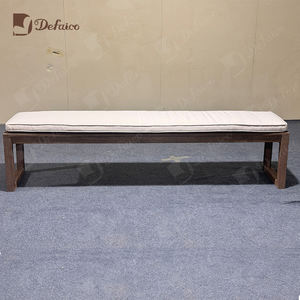 Factory-made Outdoor Furniture - Solid Wood Teak Long <strong>Bench</strong> with Waterproof Soft Padding - Teak Garden <strong>Bench</strong> - Product Image 5