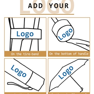 Custom Print Black Fiberglass Golf <b>Umbrella</b> 27 Inch 8rib 230g Shaft <b>Windproof</b> Straight Stick Premium Business Gifts Manual - Product Image 6