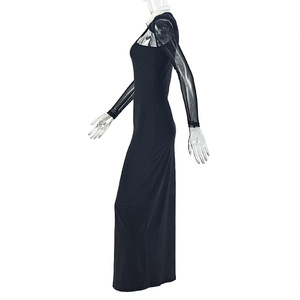 Nuovi Abiti Lunghi Primaverili alla Moda per Donne, Maniche Lunghe, Colletto Rovesciato, <span class=keywords><strong>Vestito</strong></span> <span class=keywords><strong>con</strong></span> <span class=keywords><strong>Spacco</strong></span> e Dettagli Traforati - Product Image 5