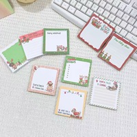 Blocs-notes adhésifs sur le thème de Noël rose, avec un adorable Père Noël et un bonhomme de neige, bloc-notes rose pastel pour liste de souhaits et liste de tâches de Noël