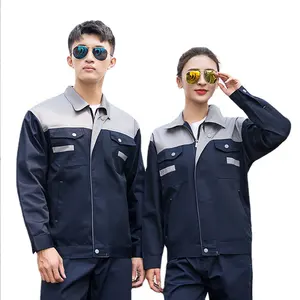 Full Process Polyester Cotton Twill Fabric TC80/20 Workwear Construction Work Uniforms Sets For Adults