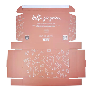 Boîte de courrier ondulé en papier Kraft personnalisé, cadeau d'impression Double face, avec <span class=keywords><strong>ligne</strong></span> de larmes, livraison gratuite - Product Image 5