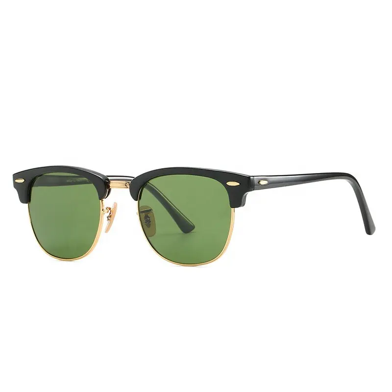 3016 Unisex Retro Classic Trendy Stylish Sunglasses for Men Women Metal Square Driving Sun glasses