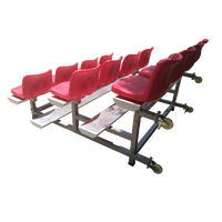 Sgaier Aluminium Planche Bleacher Chaise Intérieur Rétractable Mobile Stade Bleacher Pour Les Sports Scolaires