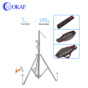 Mástil telescópico de trípode ligero, antena portátil de acero inoxidable, mástil Manual, <span class=keywords><strong>torre</strong></span> de cámara de <span class=keywords><strong>vigilancia</strong></span> CCTV - Product Image 3