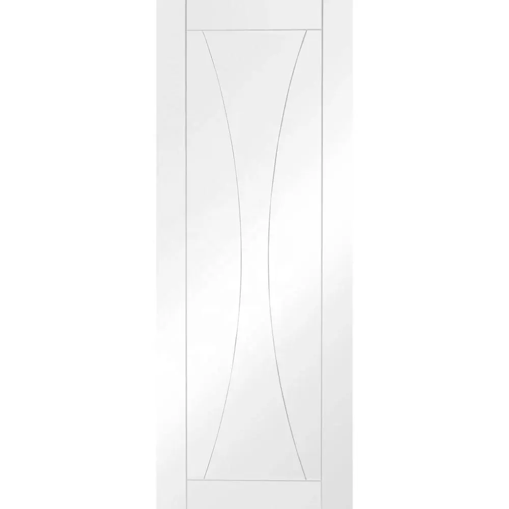 Geluiddichte Interieur Schuifdeuren Schuur Deur Met Witte Primer & Symmetrische Arc Vorm Gesneden Oppervlak