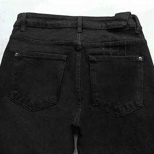 <span class=keywords><strong>Jeans</strong></span> Neri di Alta Qualità all'Ingrosso, Modello Dritto con Bottoni, Effetto Lavato per <span class=keywords><strong>Uomo</strong></span> - Product Image 5