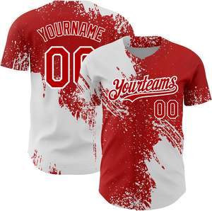 Camiseta de béisbol de manga corta de Hip Hop para hombre, camisas informales con botones, uniforme deportivo de equipo activo de manga corta, moda personalizada - Product Image 3